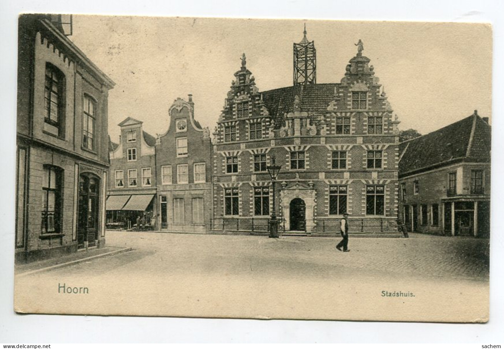 PAYS BAS HOORN Stadshuis Place De La Ville 1907 Timb CACHET Park HOtel G Z Wonder    D13 2022 - Hoorn