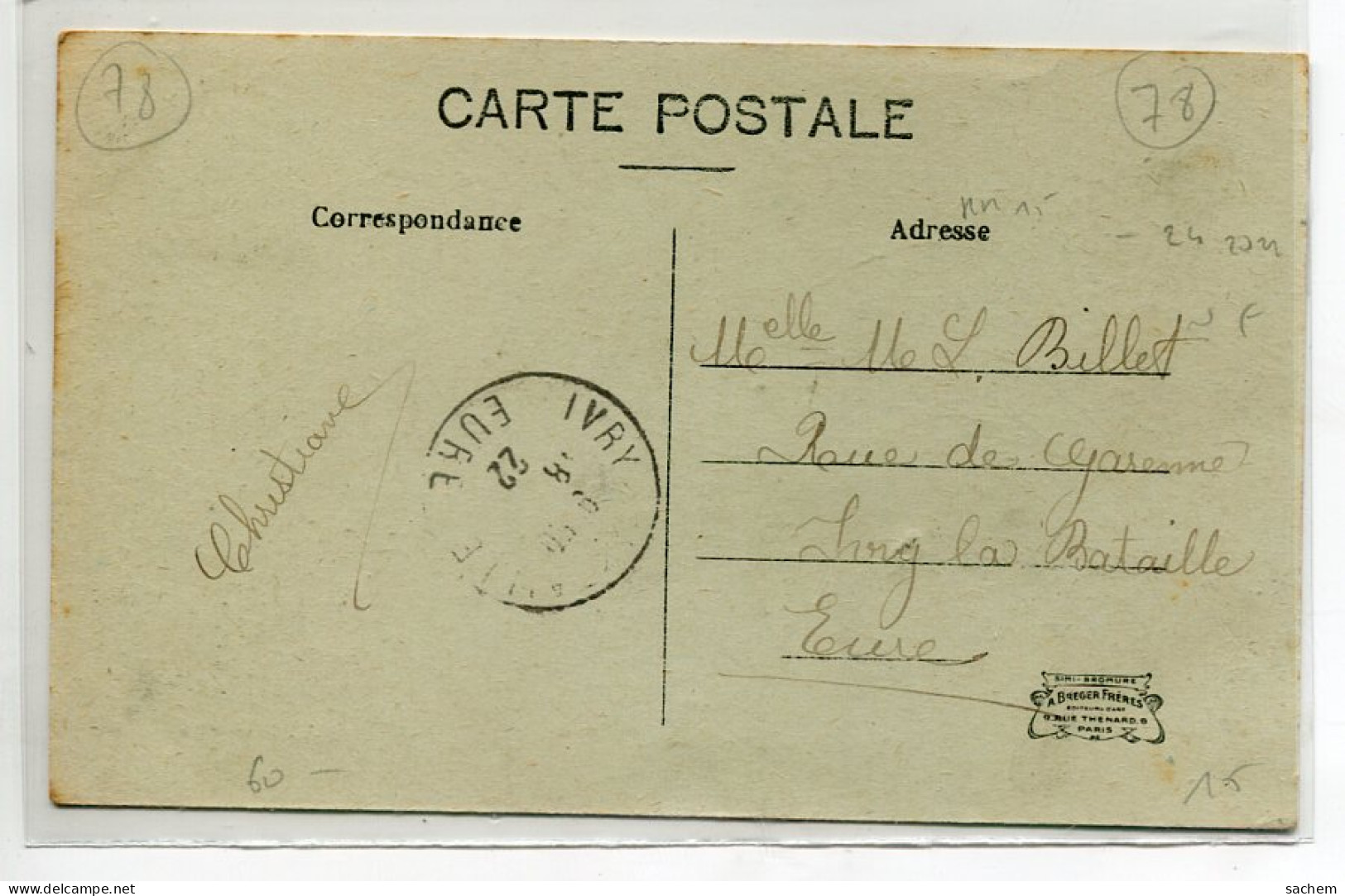 78 ACHERES Militaires Halte Au Village Passage à Niveau Petite Gare Des Voyageurs  1922 écrite Timb Edit Léonar D14 2022 - Acheres