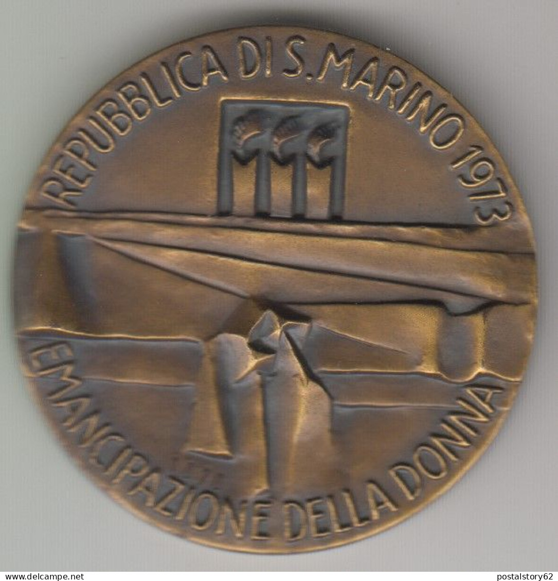 Repubblica Di S. Marino, Medaglia In Bronzo - Emancipazione Della Donna - Gr. 75 - Non Classés