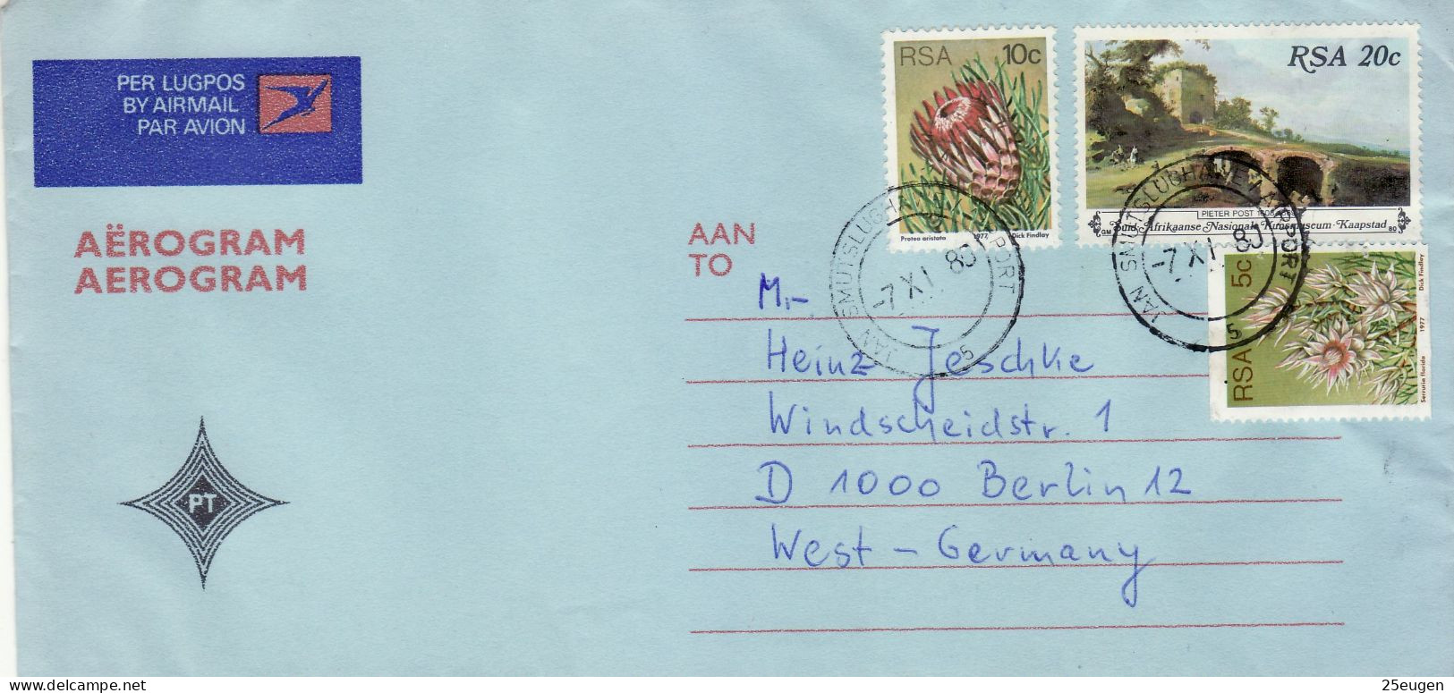 SOUTH AFRICA 1980  AIRMAIL LETTER SENT TO BERLIN - Storia Postale