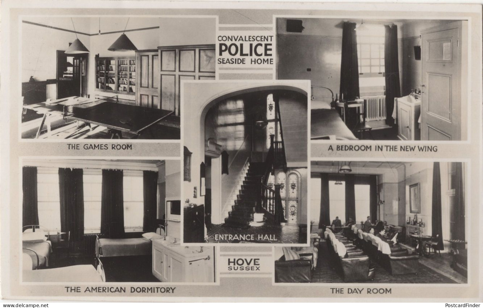 Table Tennis Dormitry Dining Room At Police Seaside Home Hove Sussex Postcard - Police - Gendarmerie
