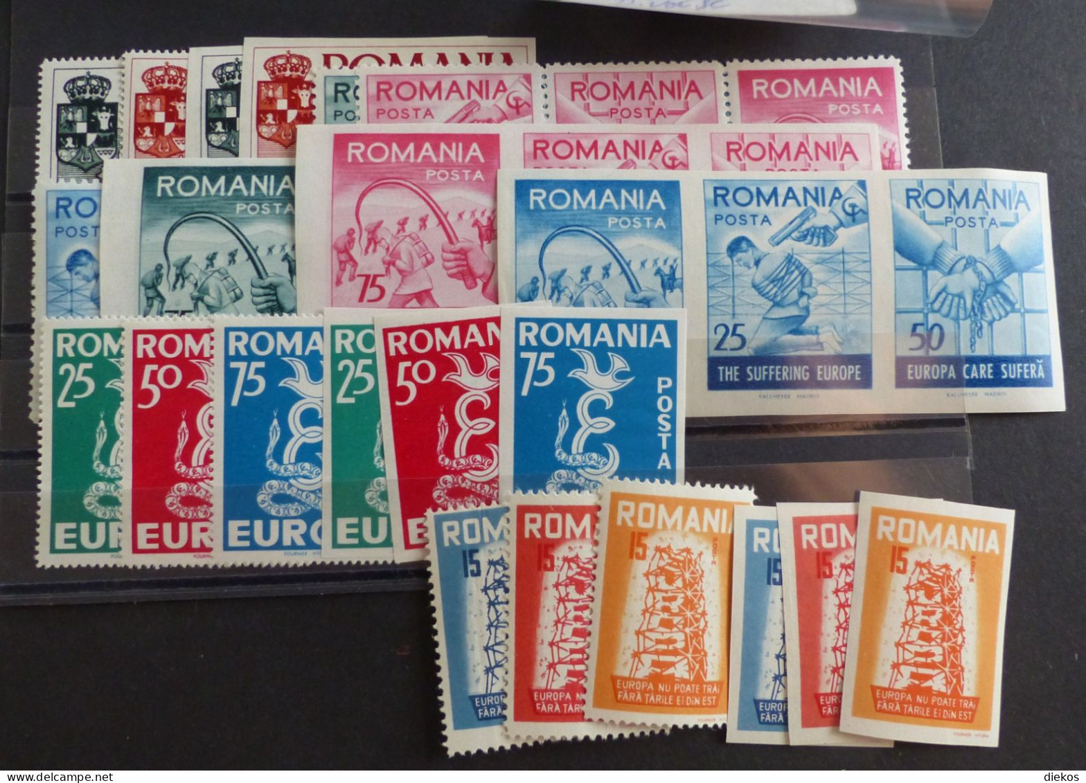 Rumänien 1957  Romana Vignetten Der Gegenregierung  MNH ** Postfrisch       #6242 - Lokale Uitgaven