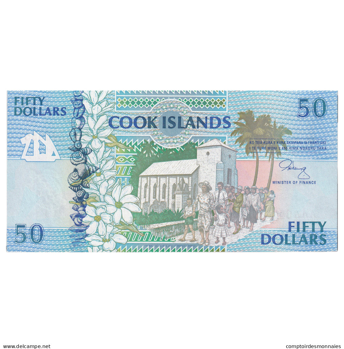 Billet, Îles Cook, 50 Dollars, 1992, Undated, KM:10a, NEUF - Cookeilanden