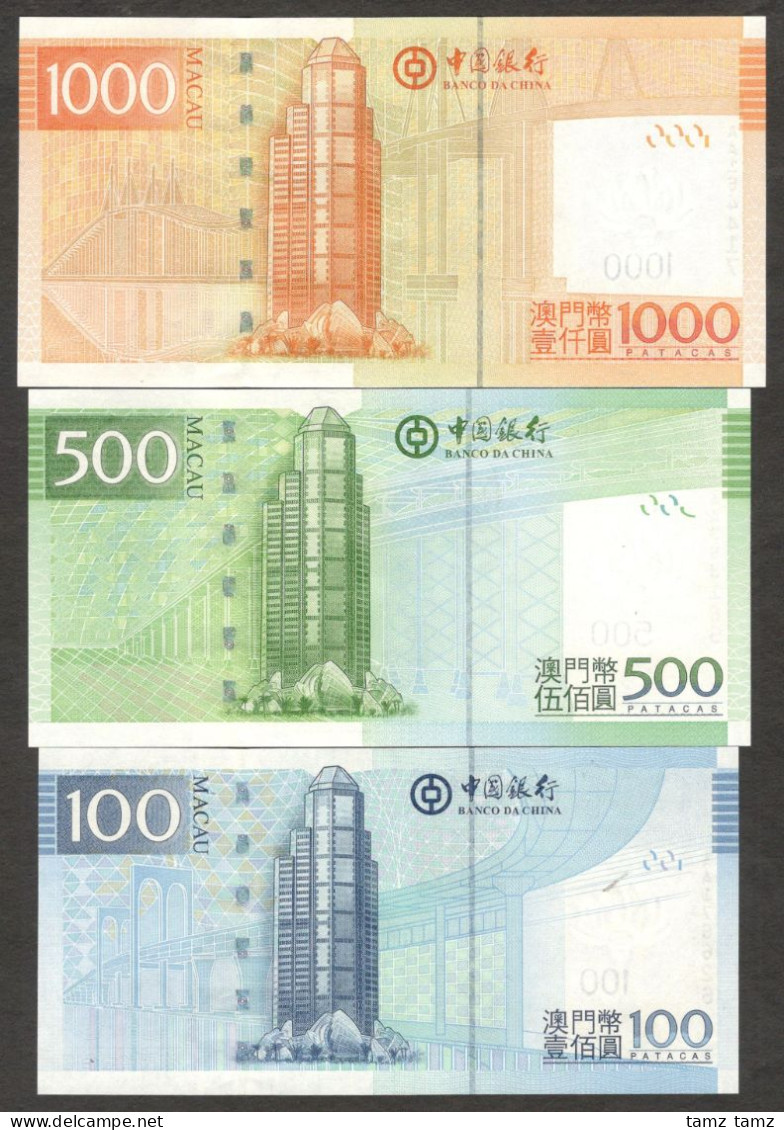 FullSet 6 Pcs Macau Macao 1000 500 100 (1st AAPrefix) 50 20 10 Patacas 2008 UNC - Macao