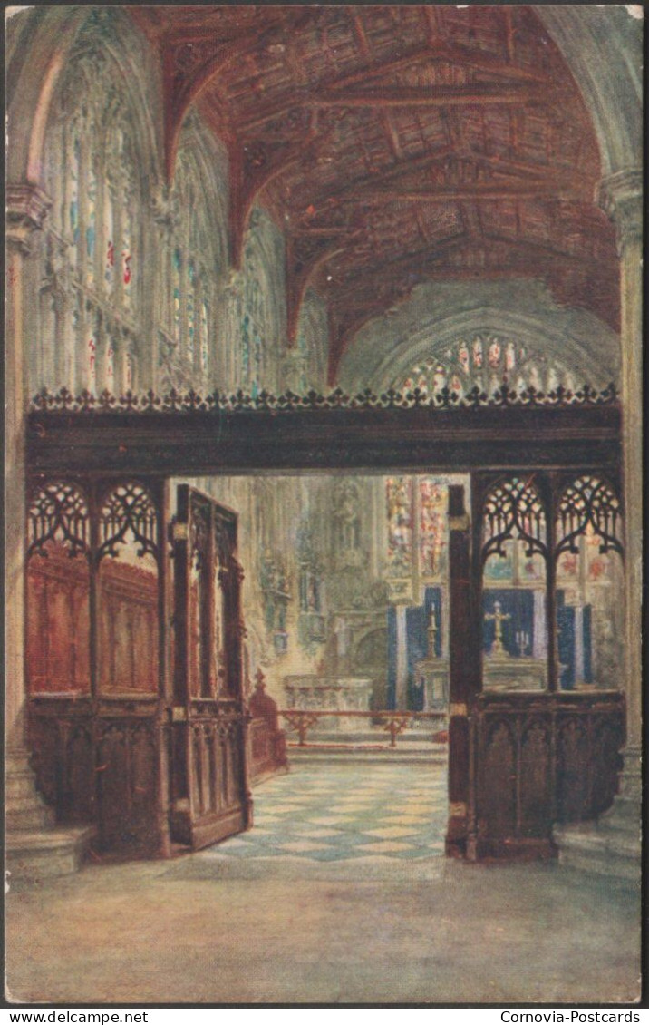 Interior, Holy Trinity Church, Stratford-on-Avon, C.1930s - Salmon Postcard - Stratford Upon Avon