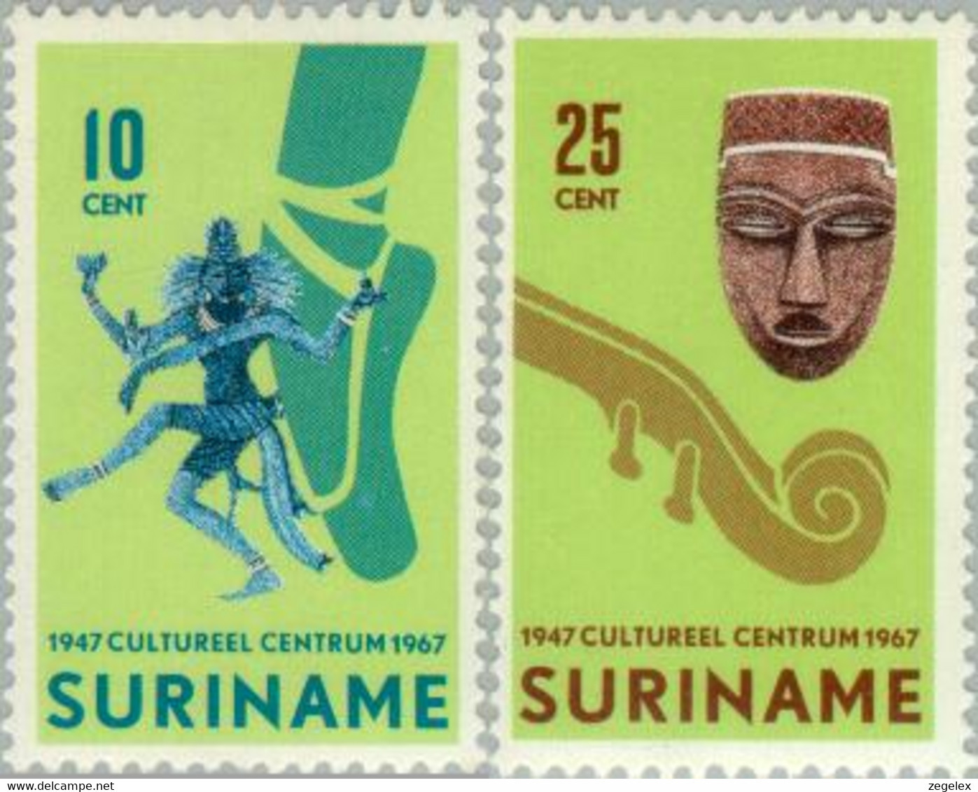 Suriname 1967 20 Jaar Stichting Cultureel Centrum - NVPH 479 MNH** Postfris - Surinam ... - 1975