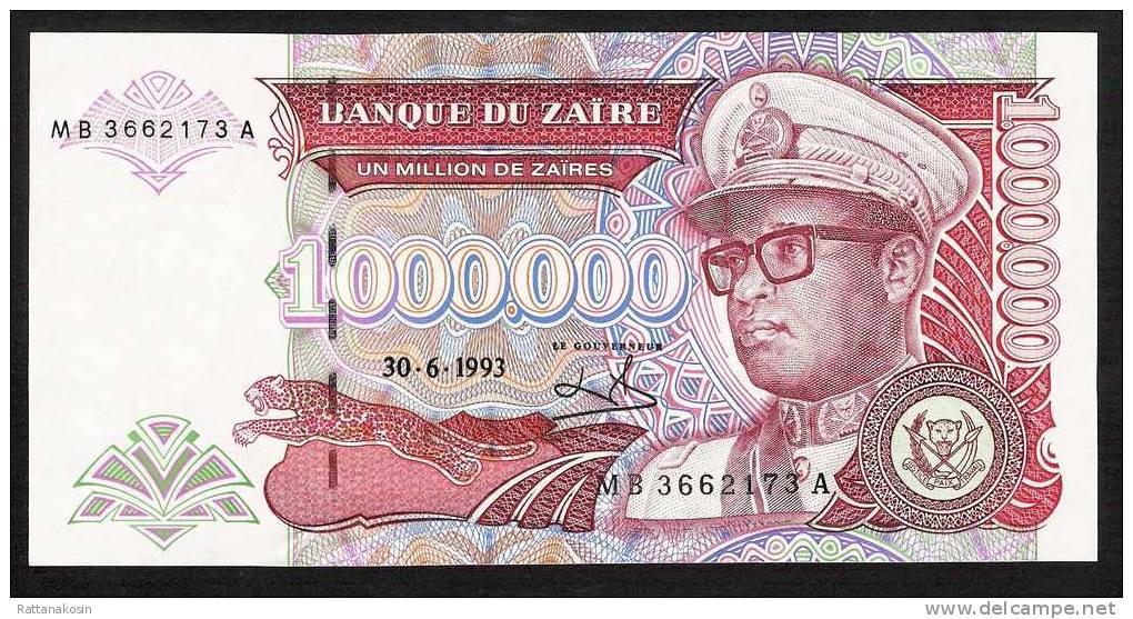 ZAIRE P45d    1.000.000  ZAIRES  30.6.1993 #MB--A    UNC. - Zaïre