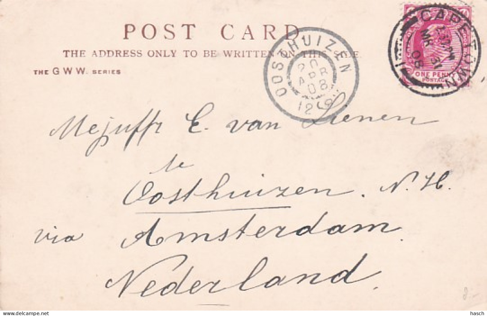 482351Groote Schuur, From West. (postmark 1908) (little Crease Corners) - Afrique Du Sud