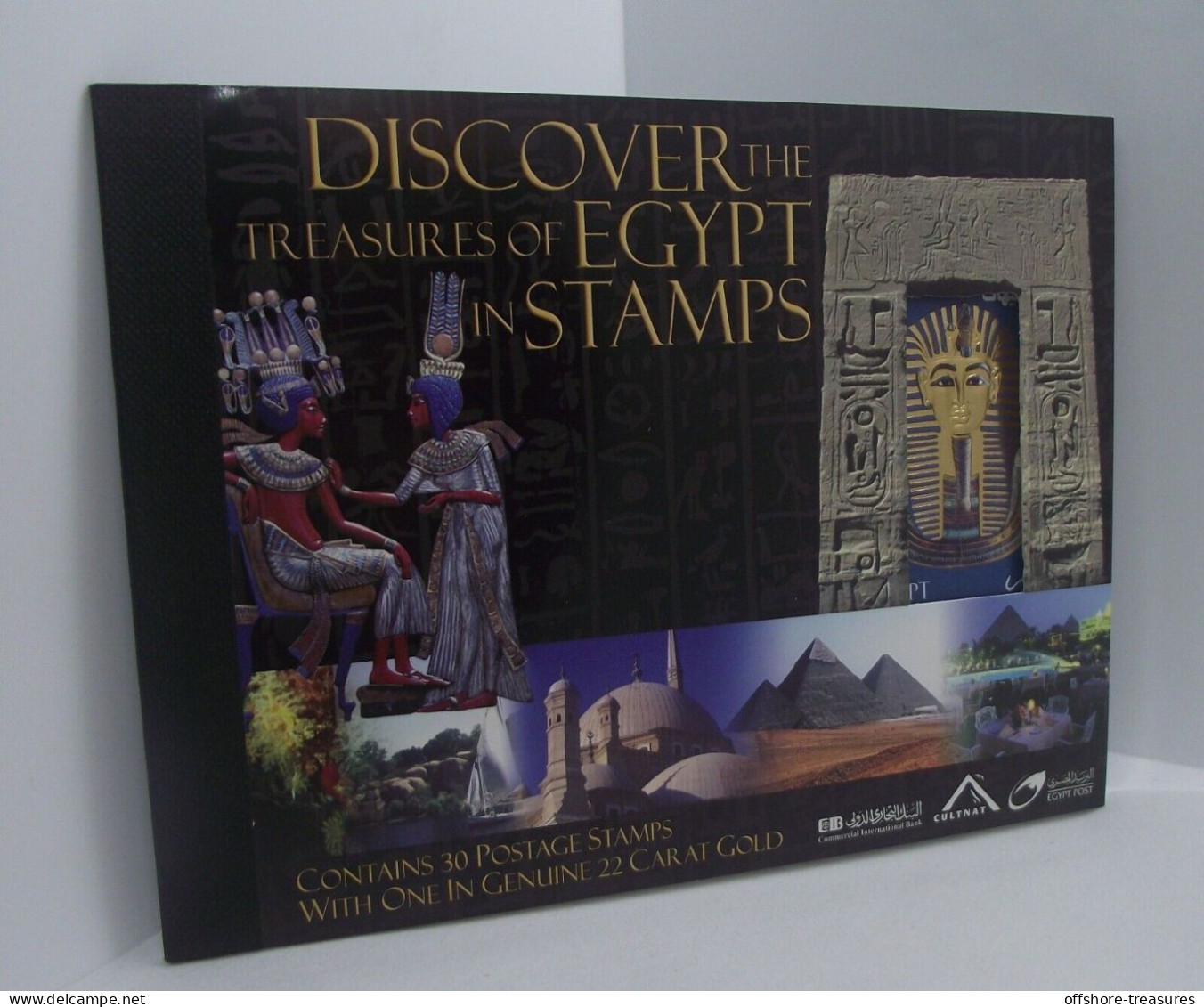 Egypt Treasures Full Booklet 2004 Incl 22 K Genuine Gold TUT Mask Stamp 10 POUND - Egypt Treasure EGYPTE - Nuovi