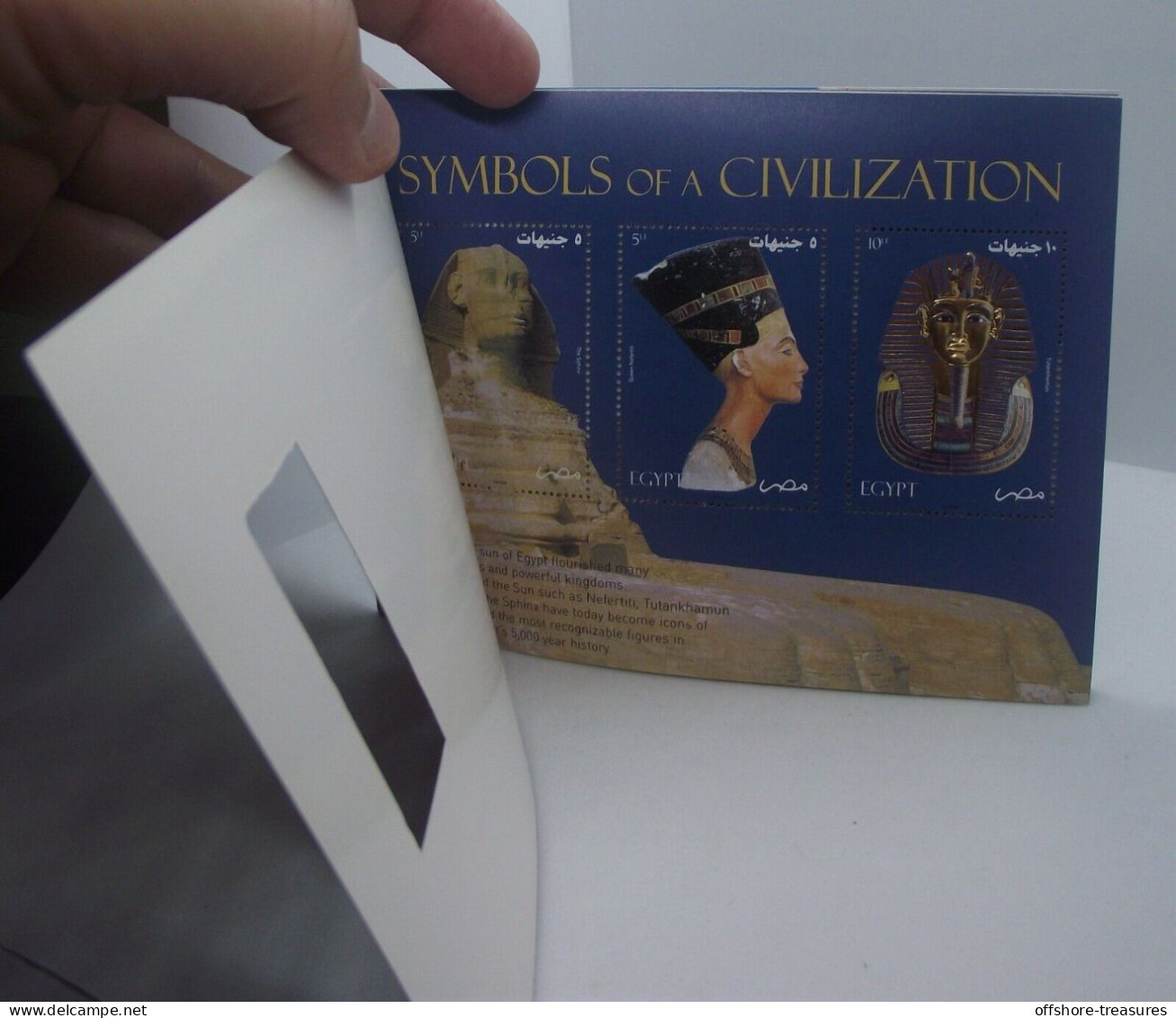 Egypt Treasures Full Booklet 2004 Incl 22 K Genuine Gold TUT Mask Stamp 10 POUND - Egypt Treasure EGYPTE - Neufs