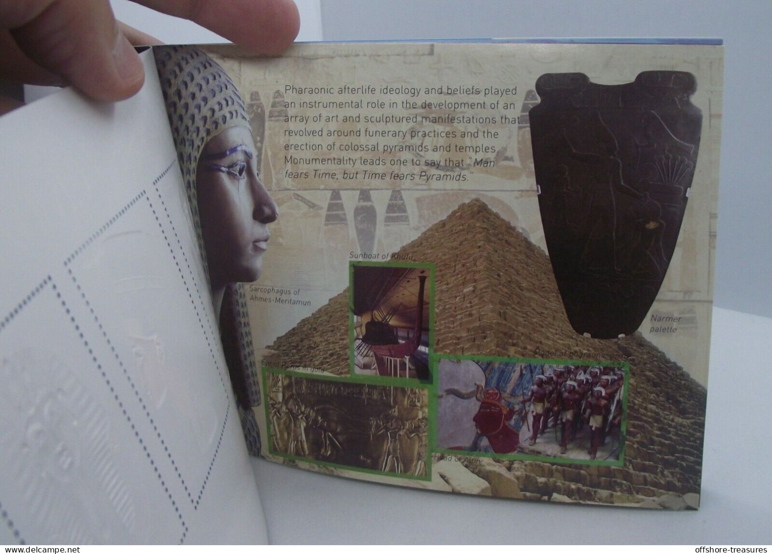 Egypt Treasures Full Booklet 2004 Incl 22 K Genuine Gold TUT Mask Stamp 10 POUND - Egypt Treasure EGYPTE - Ungebraucht