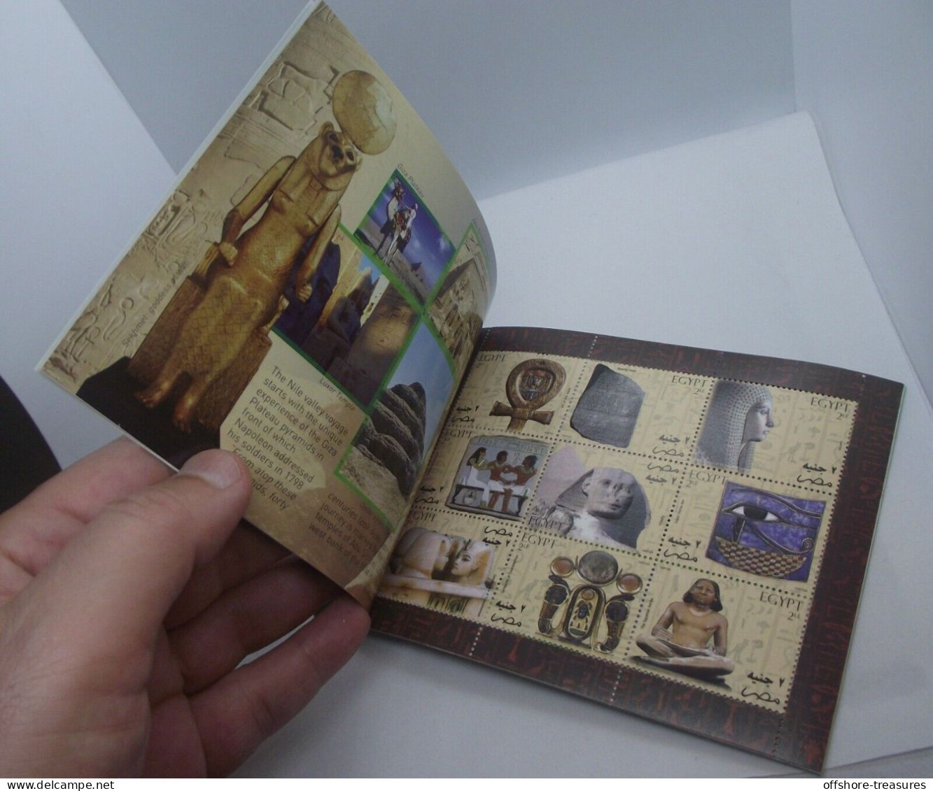 Egypt Treasures Full Booklet 2004 Incl 22 K Genuine Gold TUT Mask Stamp 10 POUND - Egypt Treasure EGYPTE - Nuevos