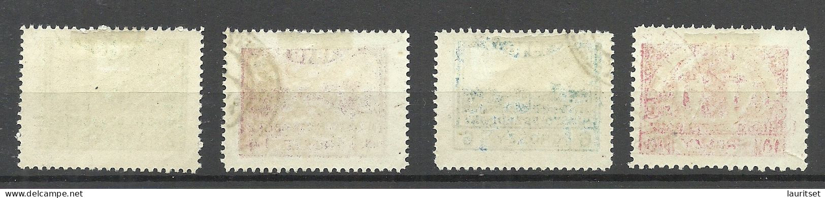 Poland Polen 1918 Przedborz Michel 3 - 5 B (perf 11 1/2) & Michel 6 Perforation Variety Abart O - Gebruikt