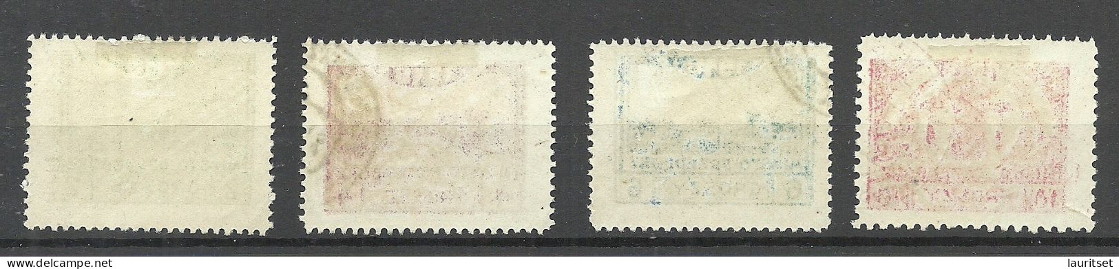Poland Polen 1918 Przedborz Michel 3 - 5 B (perf 11 1/2) & Michel 6 Perforation Variety Abart O - Oblitérés