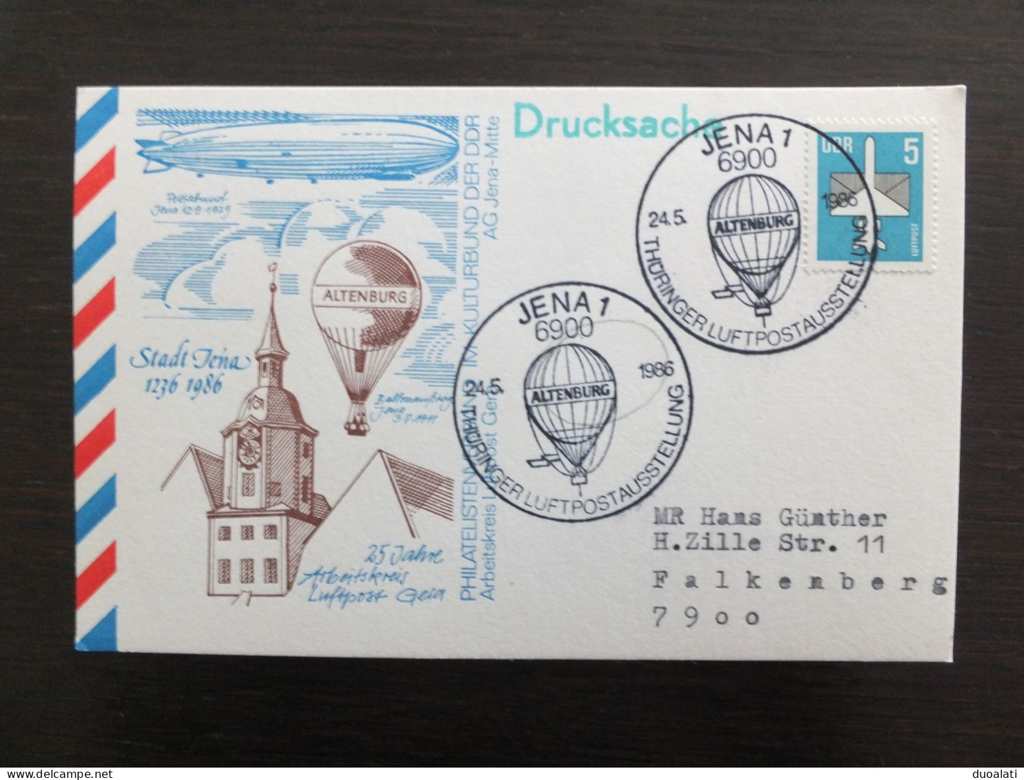 DDR Bund Poland Österreich 2 Covers + 2 Stationeries Ballonpost Balloon Ballon Luftpostausstellung Air Post Exhibition - Other (Air)