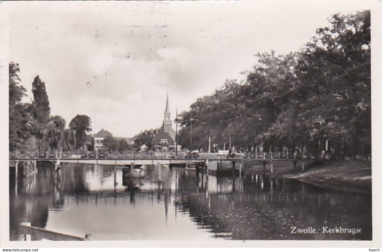 482816Zwolle, Kerkbrugje. 1950.(kleine Vouwen In Hoeken En Randen) - Zwolle