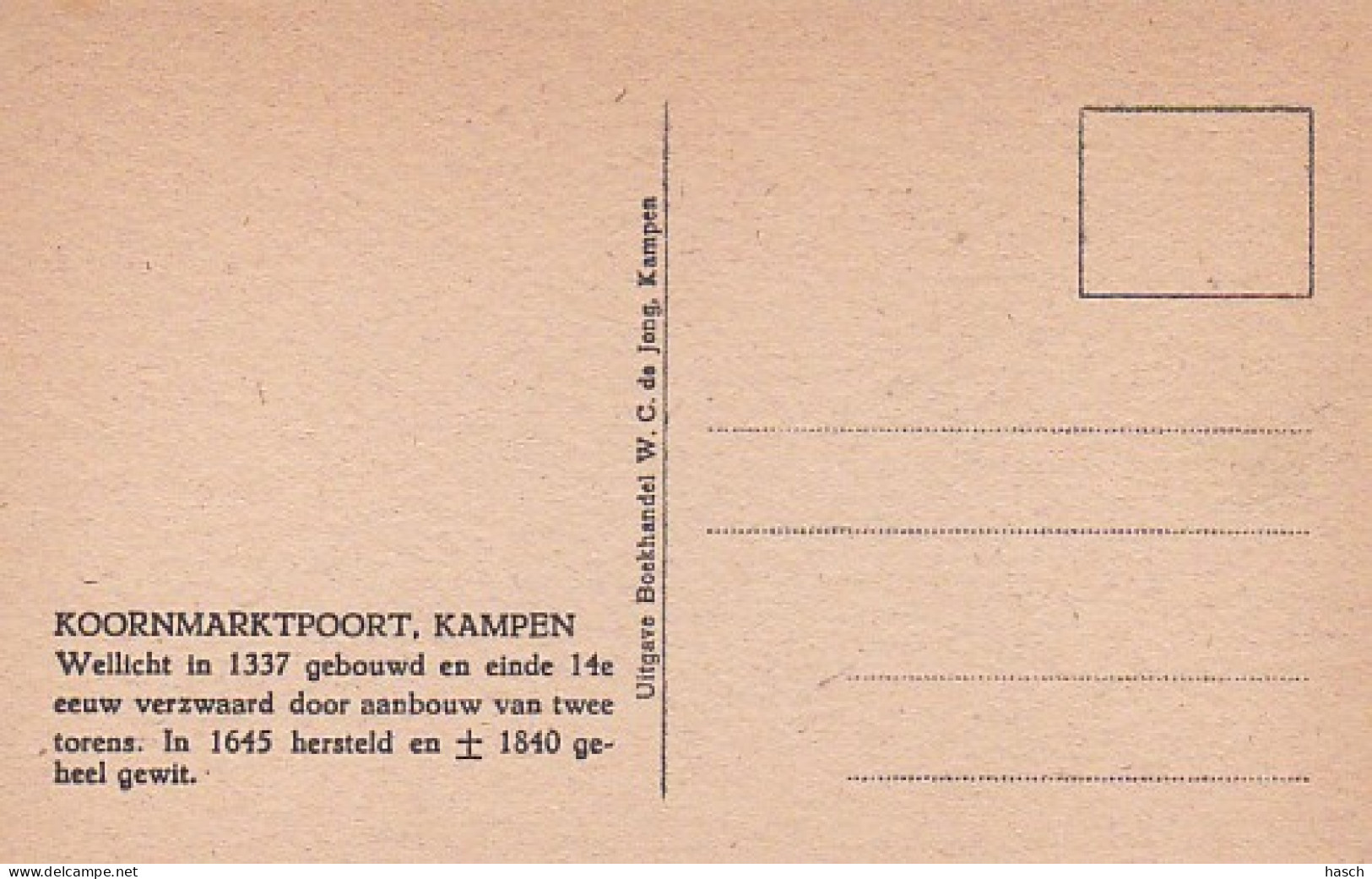 482850Kampen, Koornmarktpoort.(rechtsonder Een Heel Klein Vouwtje) - Kampen