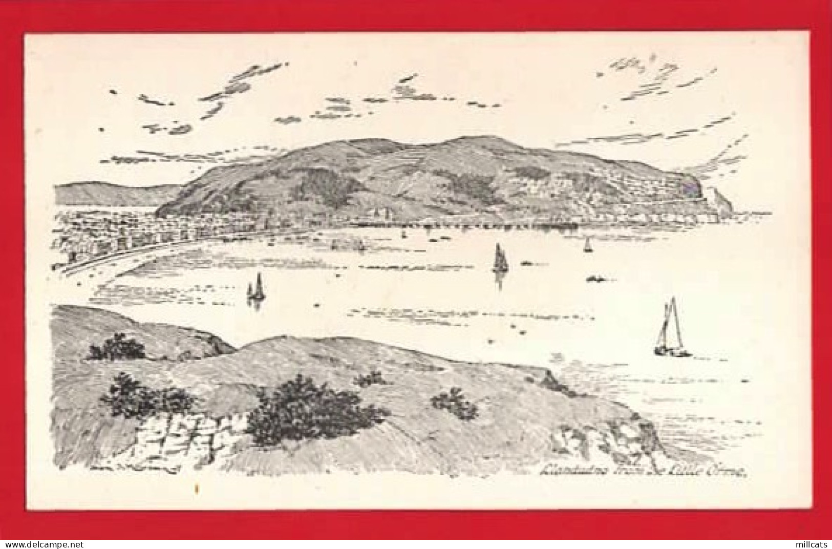 LLANDUDNO     FROM LITTLE ORME  ART VIEW - Caernarvonshire