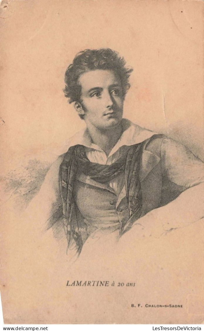 CELEBRITES - Ecrivains - Poète - Alphonse De Lamartine à 20 Ans - Carte Postale Ancienne - Ecrivains