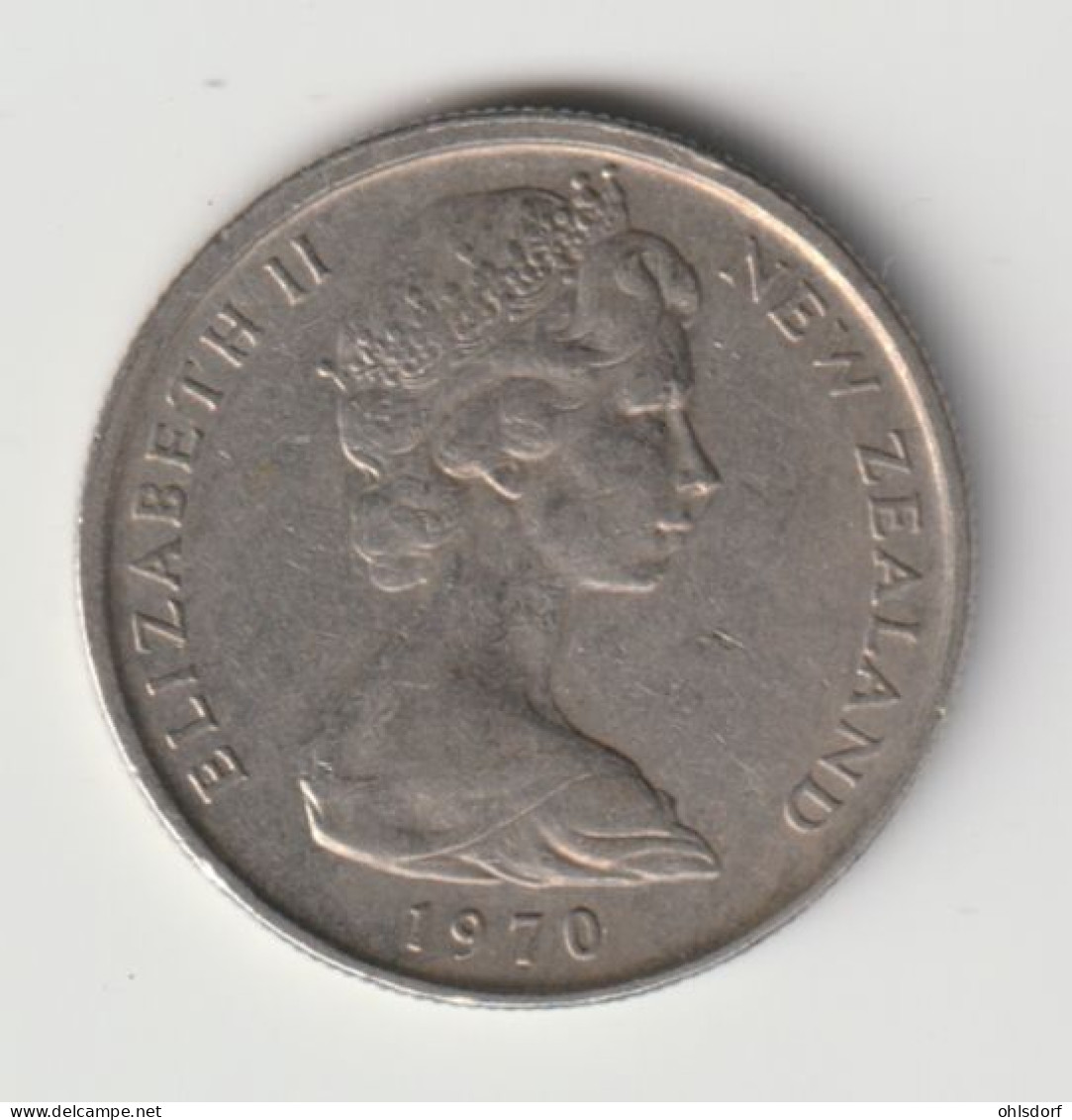 NEW ZEALAND 1970: 5 Cents, KM 34.1 - Nueva Zelanda