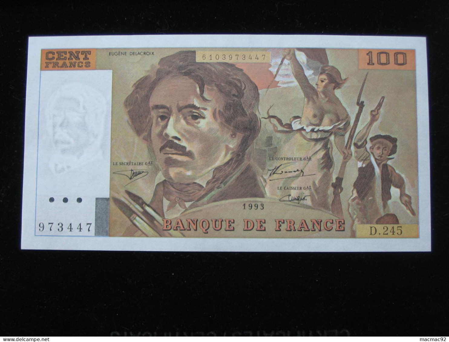 100 Cent Francs - DELACROIX  1993 - Billet NEUF    **** EN ACHAT IMMEDIAT **** - 100 F 1978-1995 ''Delacroix''