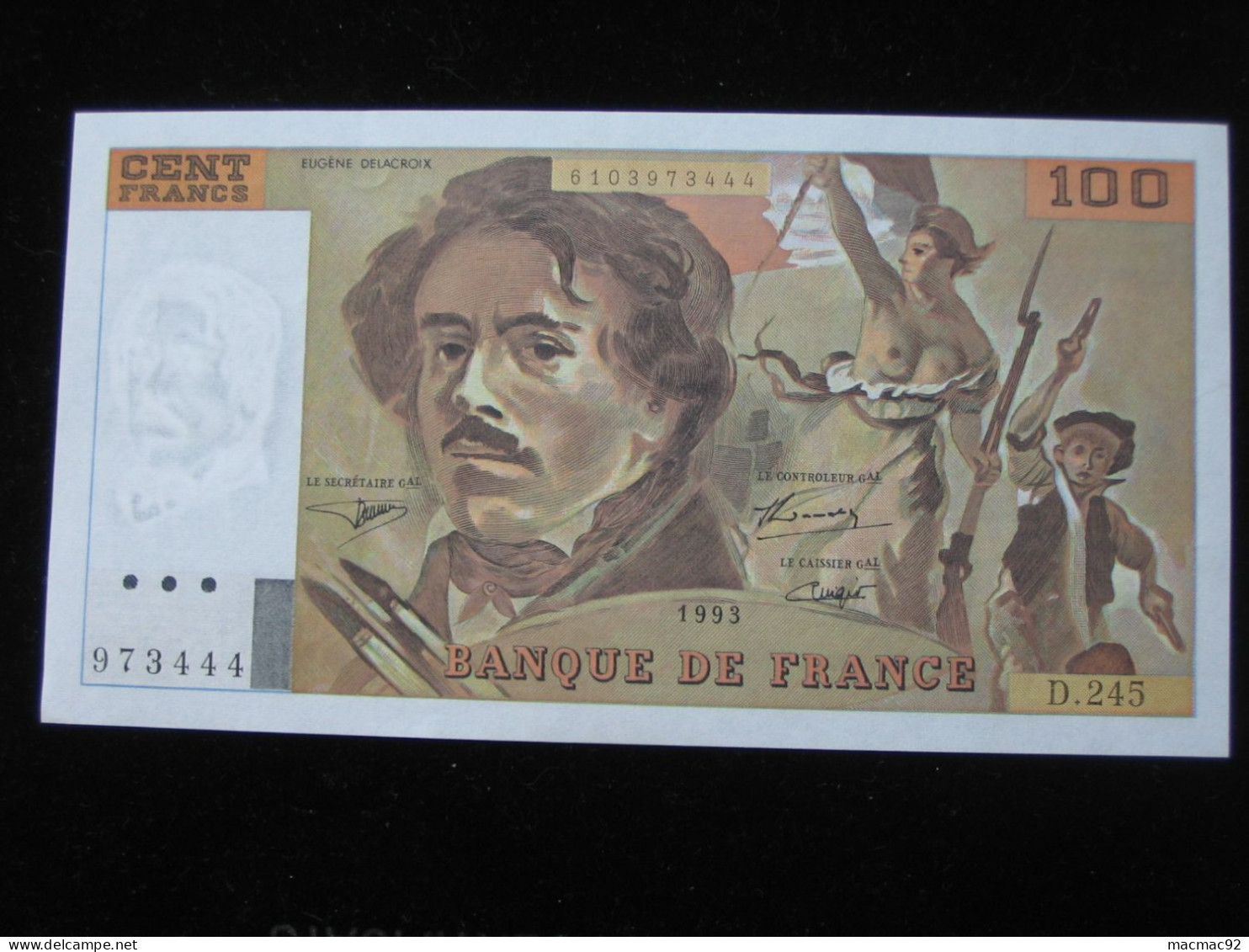 100 Cent Francs - DELACROIX  1993 - Billet NEUF    **** EN ACHAT IMMEDIAT **** - 100 F 1978-1995 ''Delacroix''