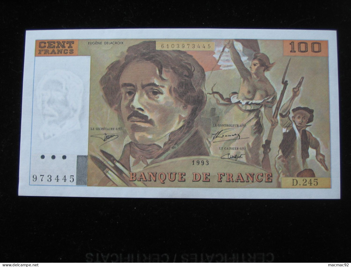 100 Cent Francs - DELACROIX  1993 - Billet NEUF    **** EN ACHAT IMMEDIAT **** - 100 F 1978-1995 ''Delacroix''