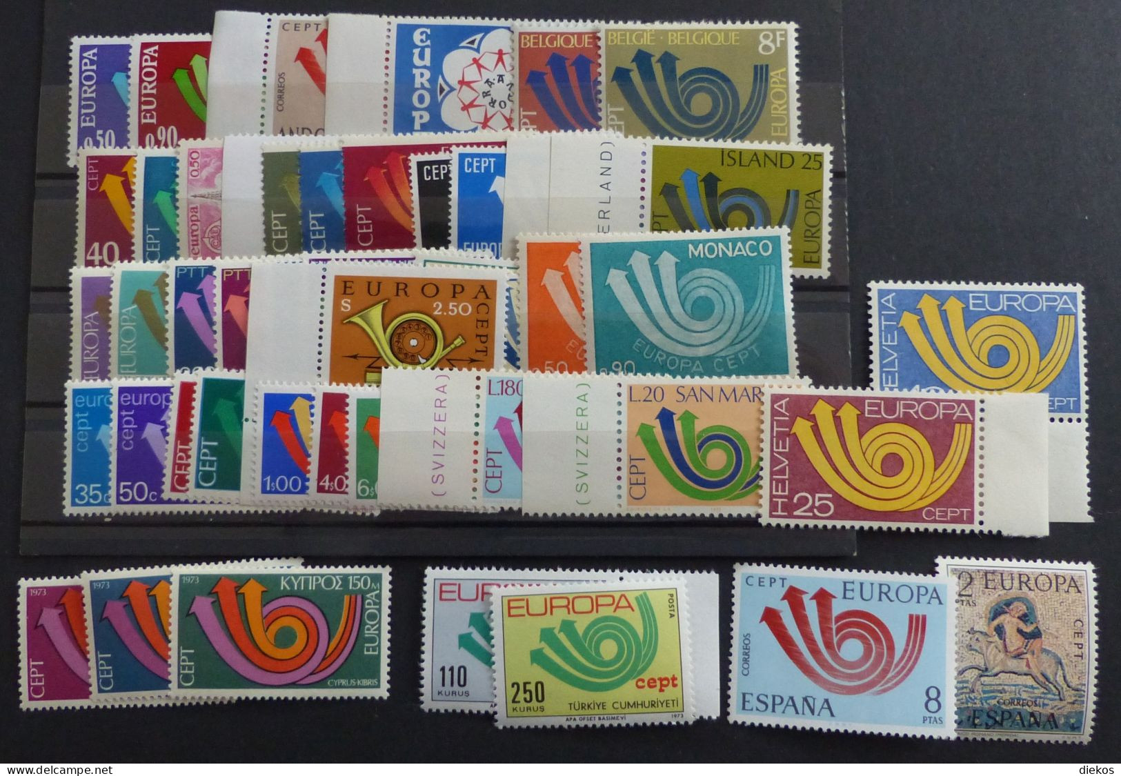 CEPT Jahrgang 1973   (ohne Luxemburg )   MNH ** Postfrisch       #6274 - Collections, Lots & Séries