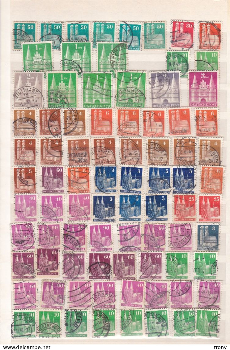 Un Lot Timbres Oblitérés   Deutsche Poste Bizone   Allemagne > Occupation Alliée > Zone Anglo-Américaine - Oblitérés