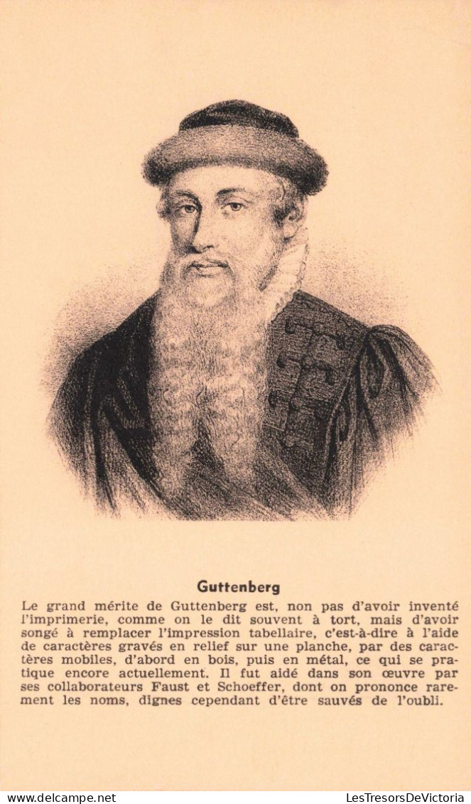 CELEBRITES - Heinrich Guttenberg - Imprimeur Allemand - Carte Postale Ancienne - Sonstige & Ohne Zuordnung
