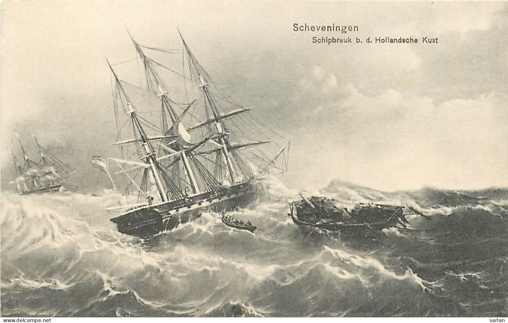 Scheveningen, Schipbreuk B. D. Hollandsche Kust , * 276 11 - Scheveningen