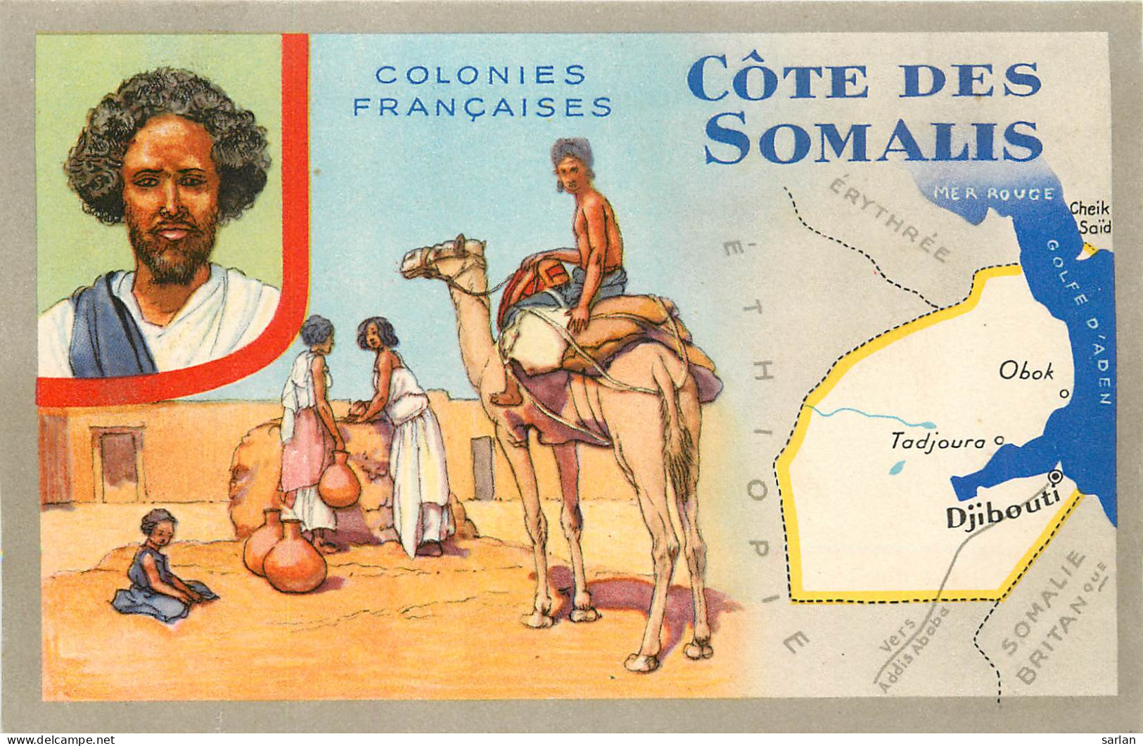 COTES DES SOMALIS , Djibouti , Lion Noir + Descriptif Au Dos , * 289 81 - Somalië