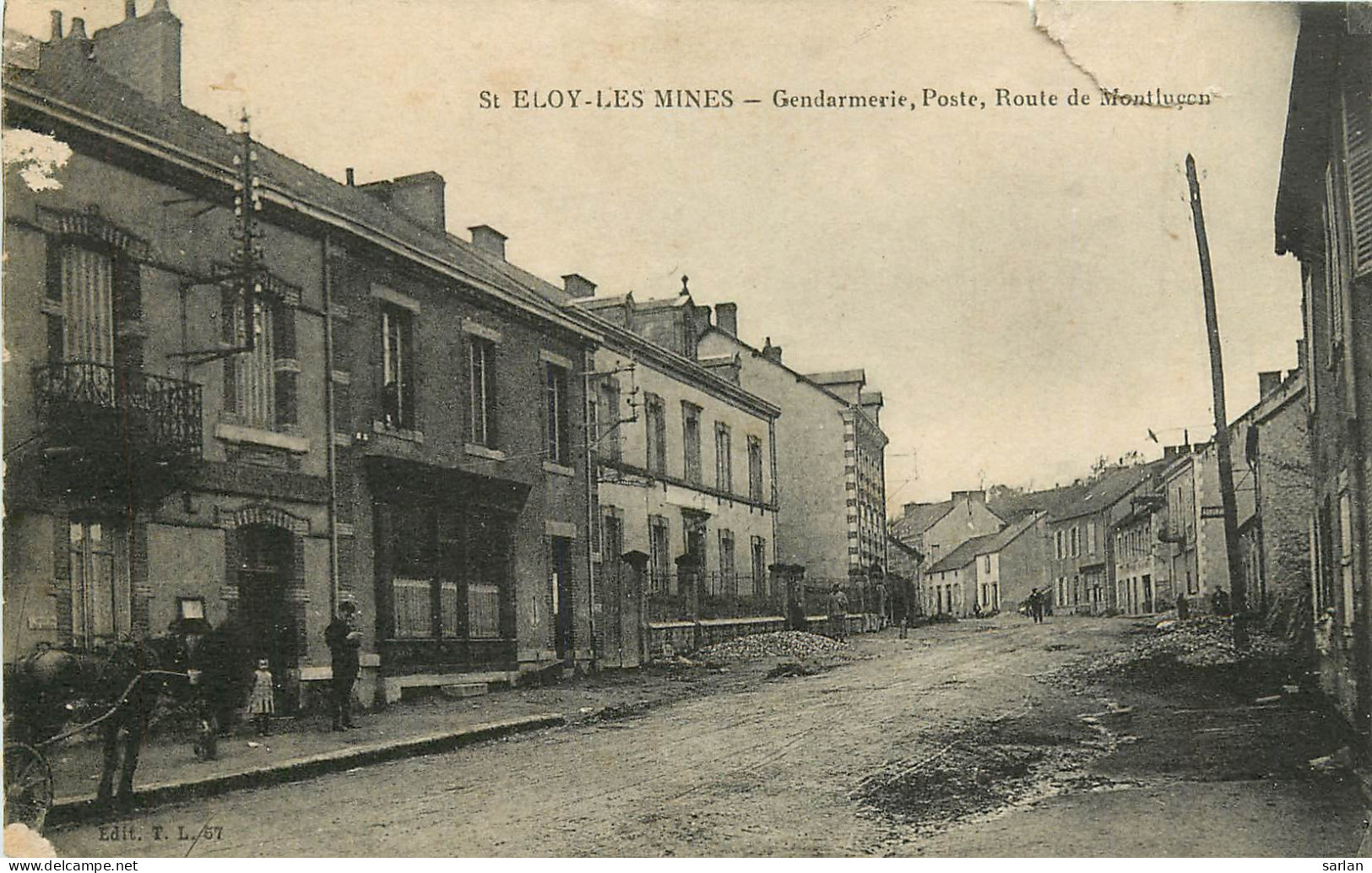 63 , ST ELOY LES MINES , Gendarmerie Postes Et Route De Montlucon , * 291 86 - Saint Eloy Les Mines