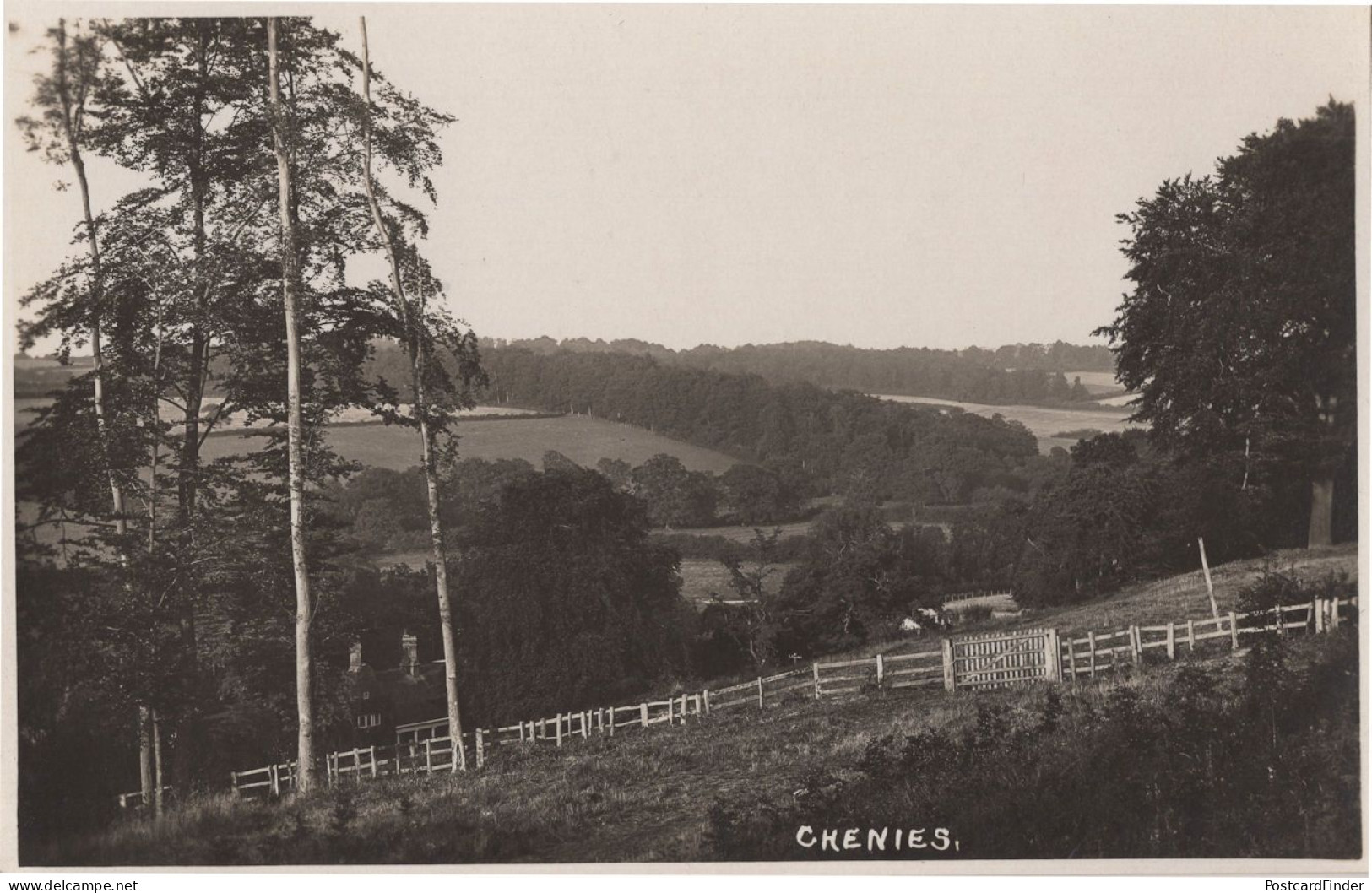 Chenies Bucks Spectacular Aerial Old Postcard - Buckinghamshire