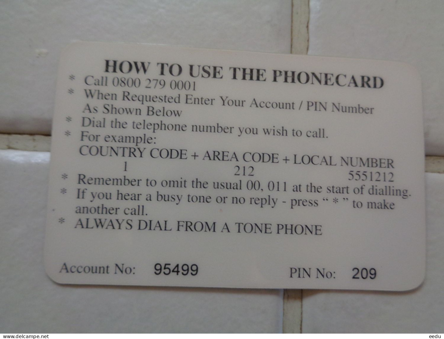 UK Phonecard - [ 9] Errores & Fallas