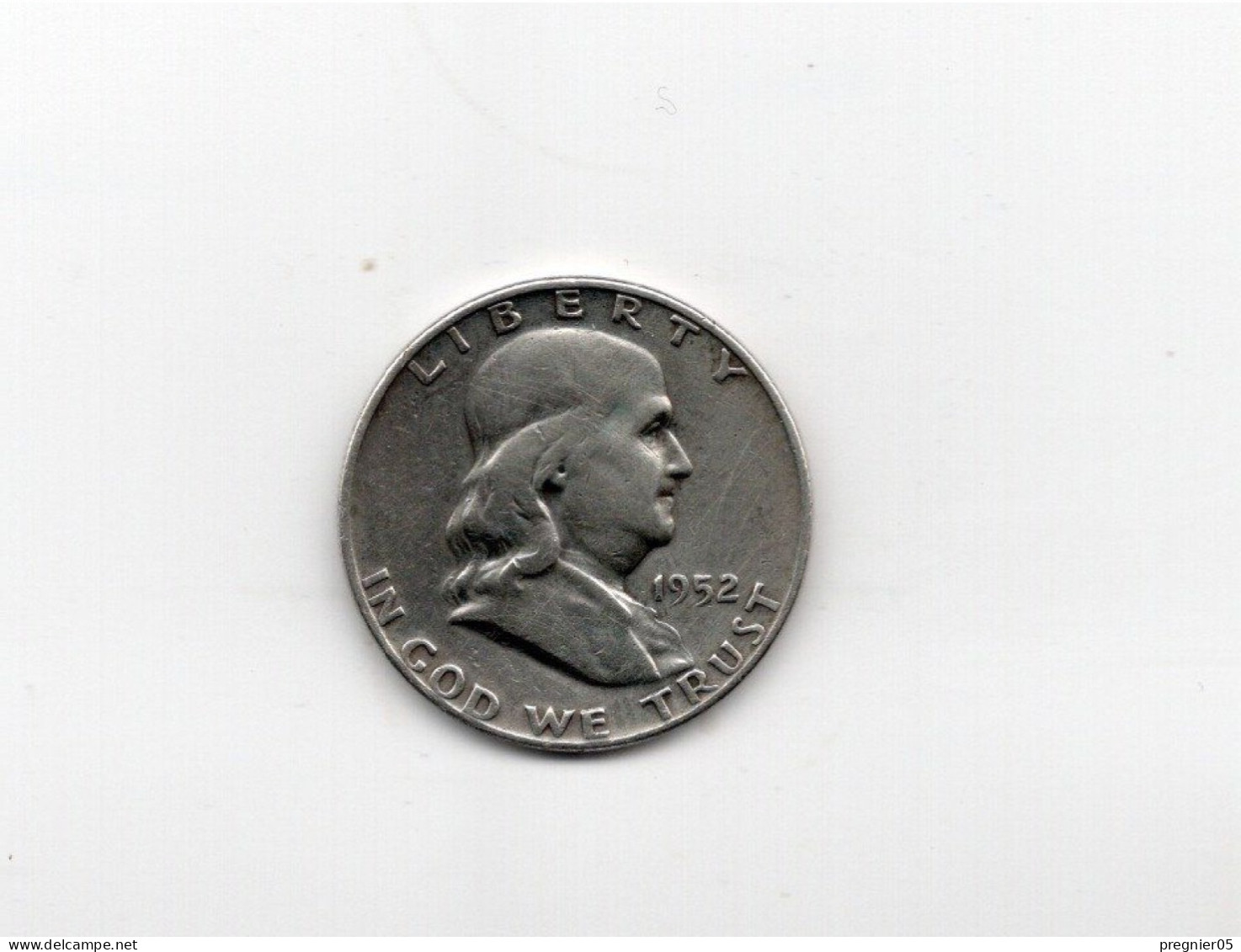 USA - Pièce 1/2 Dollar Franklin Half Dollar Argent 1952D TTB/VF  KM.198 - 1948-1963: Franklin