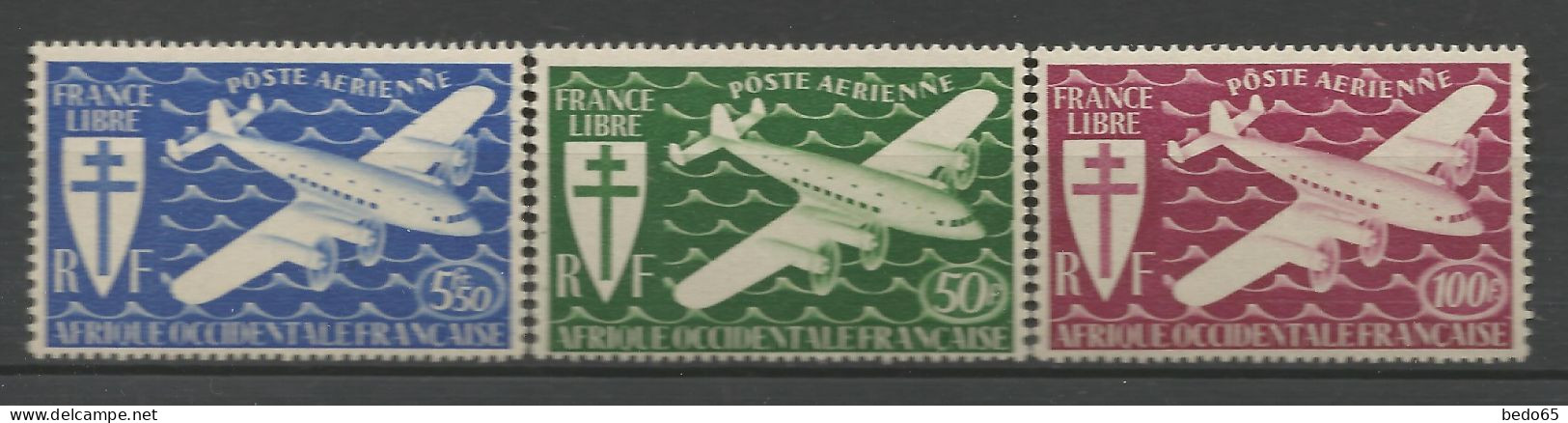 AEF PA N° 1 à 3 NEUF** LUXE SANS CHARNIERE / Hingeless / MNH - Andere & Zonder Classificatie