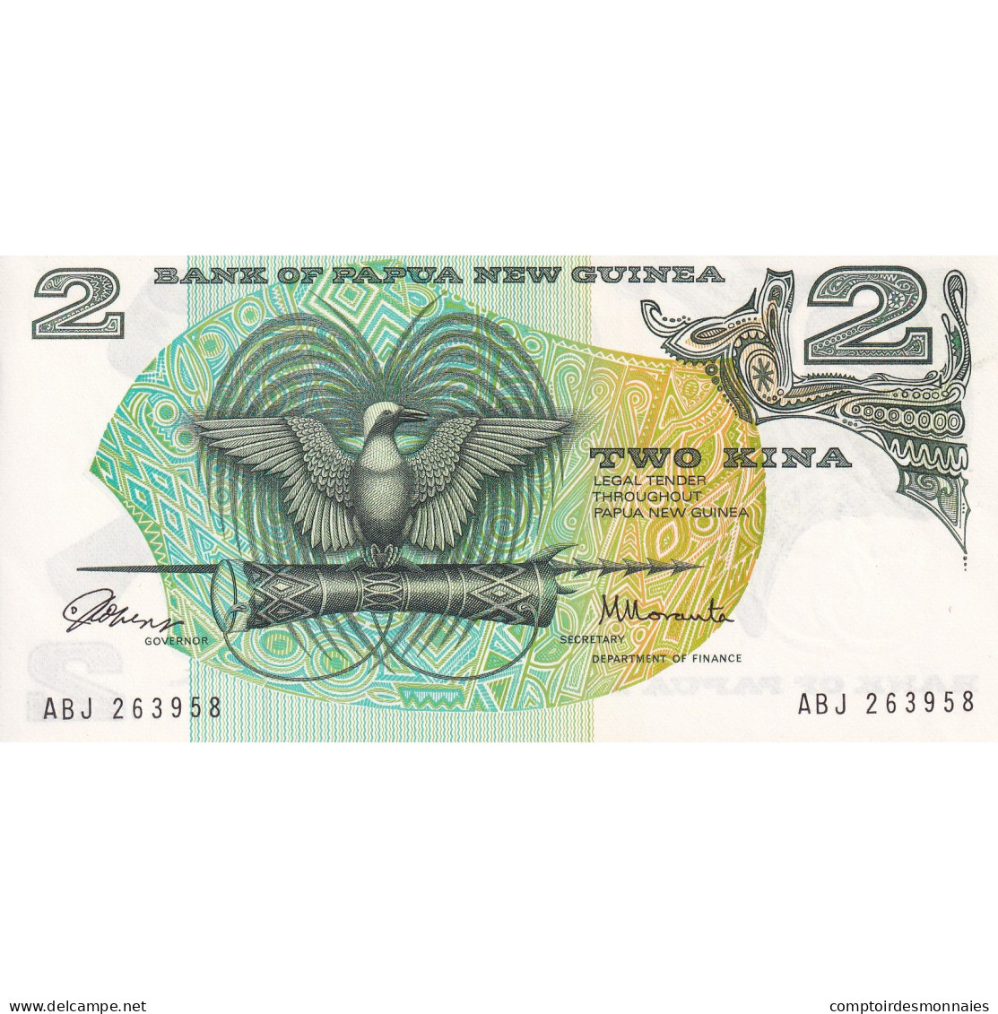 Billet, Papua New Guinea, 2 Kina, Undated (1981), KM:5a, NEUF - Papouasie-Nouvelle-Guinée