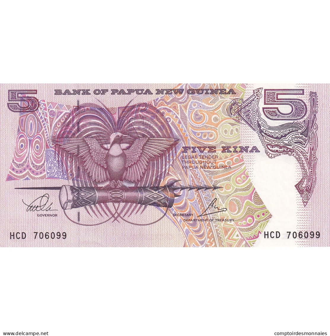 Billet, Papua New Guinea, 5 Kina, 2000, NEUF - Papoea-Nieuw-Guinea