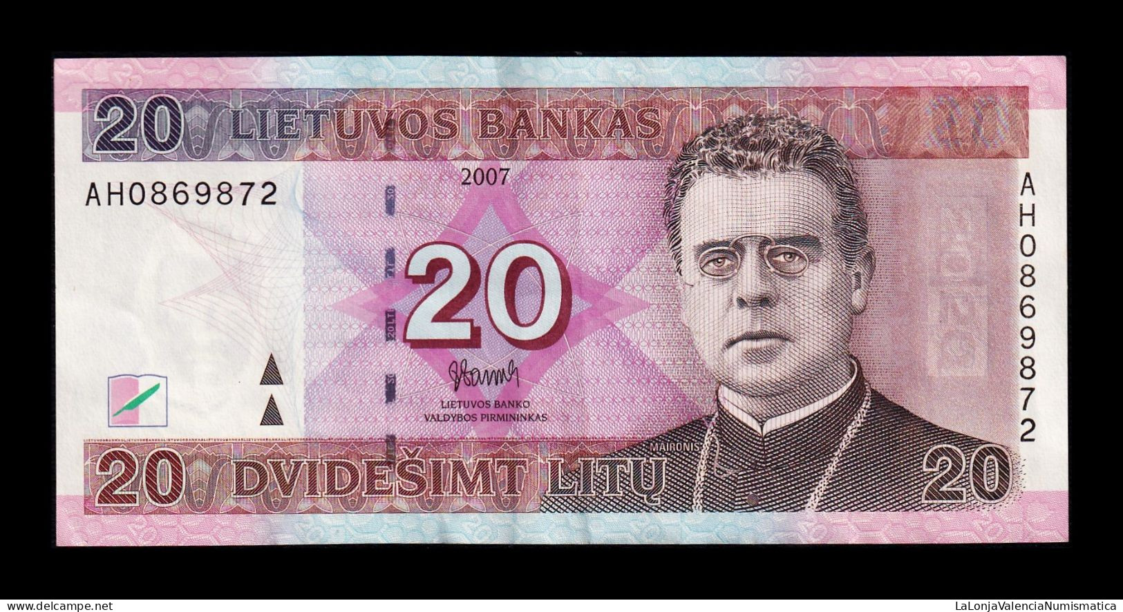 Lituania Lithuania 20 Litu 2007 Pick 69 Mbc/Ebc Vf/Xf - Lithuania