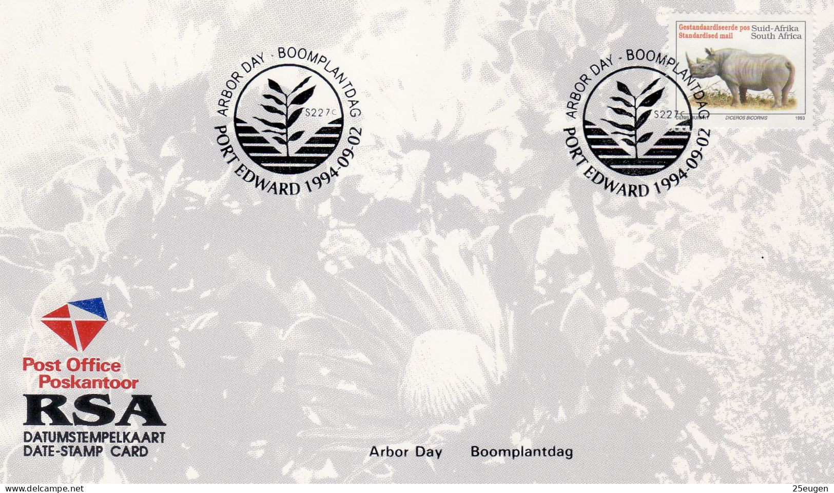 SOUTH AFRICA 1994 ARBOR DAY COMMEMORATIVE CARD - Storia Postale