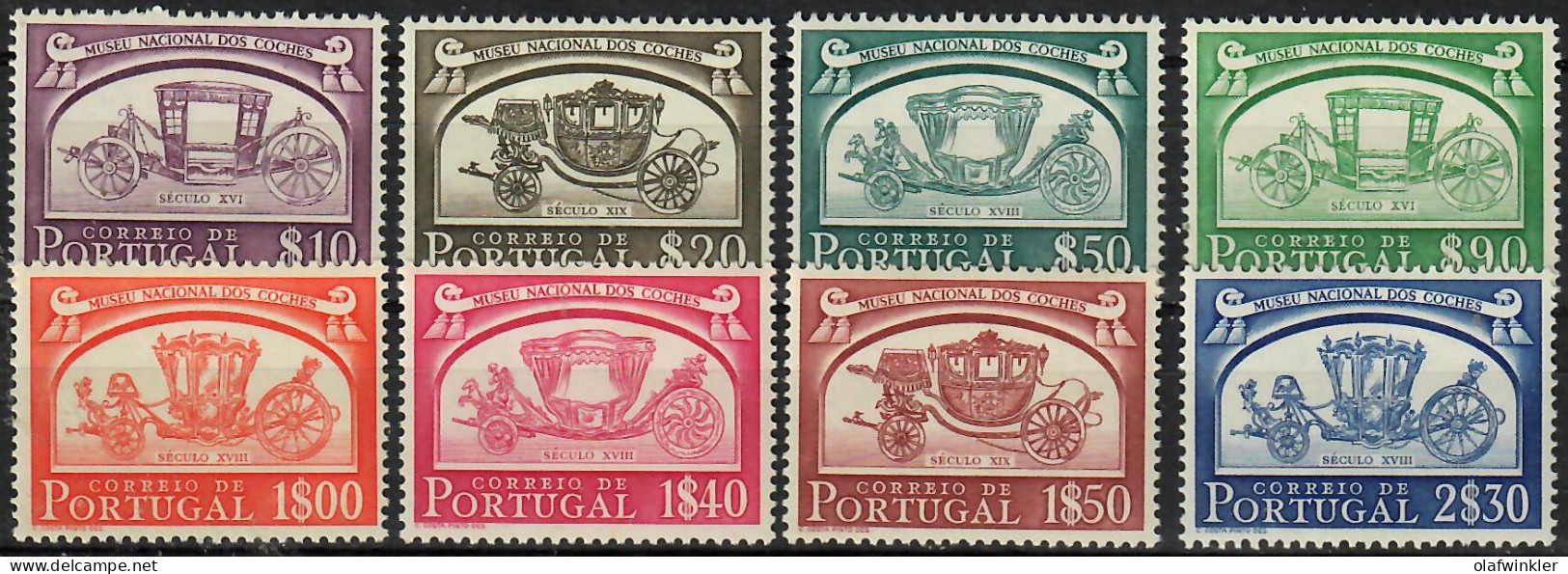 1952 Museu Nacional Dos Coches  AF 741-8 / Sc 739-44 / YT 752-9 / Mi 770-7 Novo / MNH / Neuf / Postfrisch [zro] - Neufs