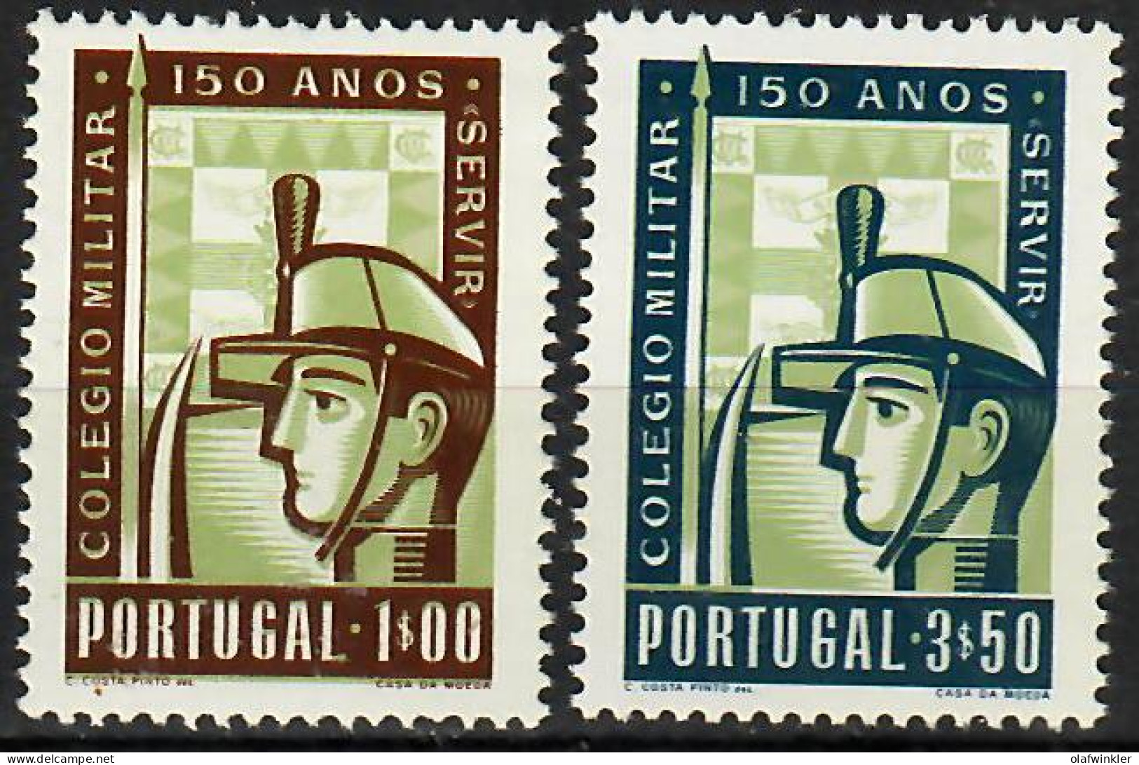1954 Colégio Militar AF 800-1 / Sc 798-9 / YT 811-2 / Mi 829-30 Novo / MNH / Neuf / Postfrisch [zro] - Unused Stamps