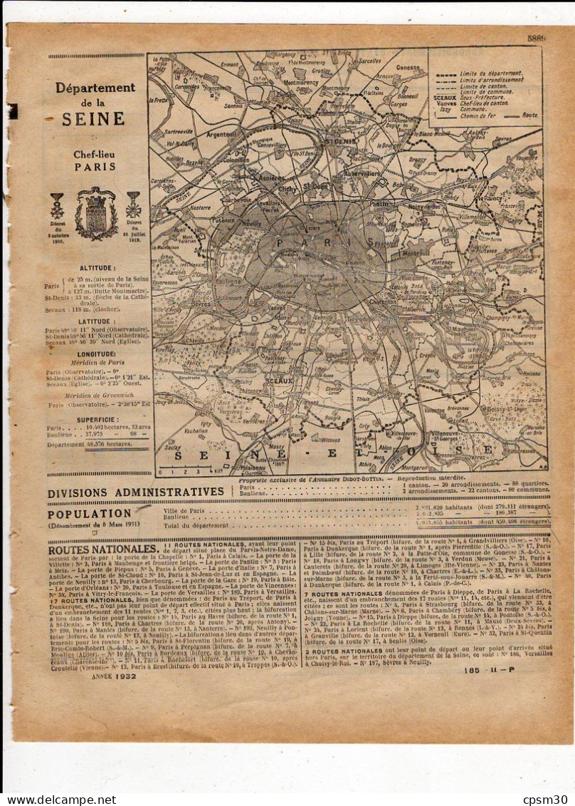 ANNUAIRE - 93 - Seine St Denis VILLETANEUSE Années 1905 +1912 +1921 +1932 +1940 +1947 +1969  édition Didot-Bottin - Villetaneuse