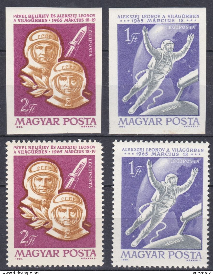 Hongrie 1965 PA N° 270-271a 270-271 MNH ** Vol Du Vaisseau Spatial Voskhod-2  (K8) - Unused Stamps