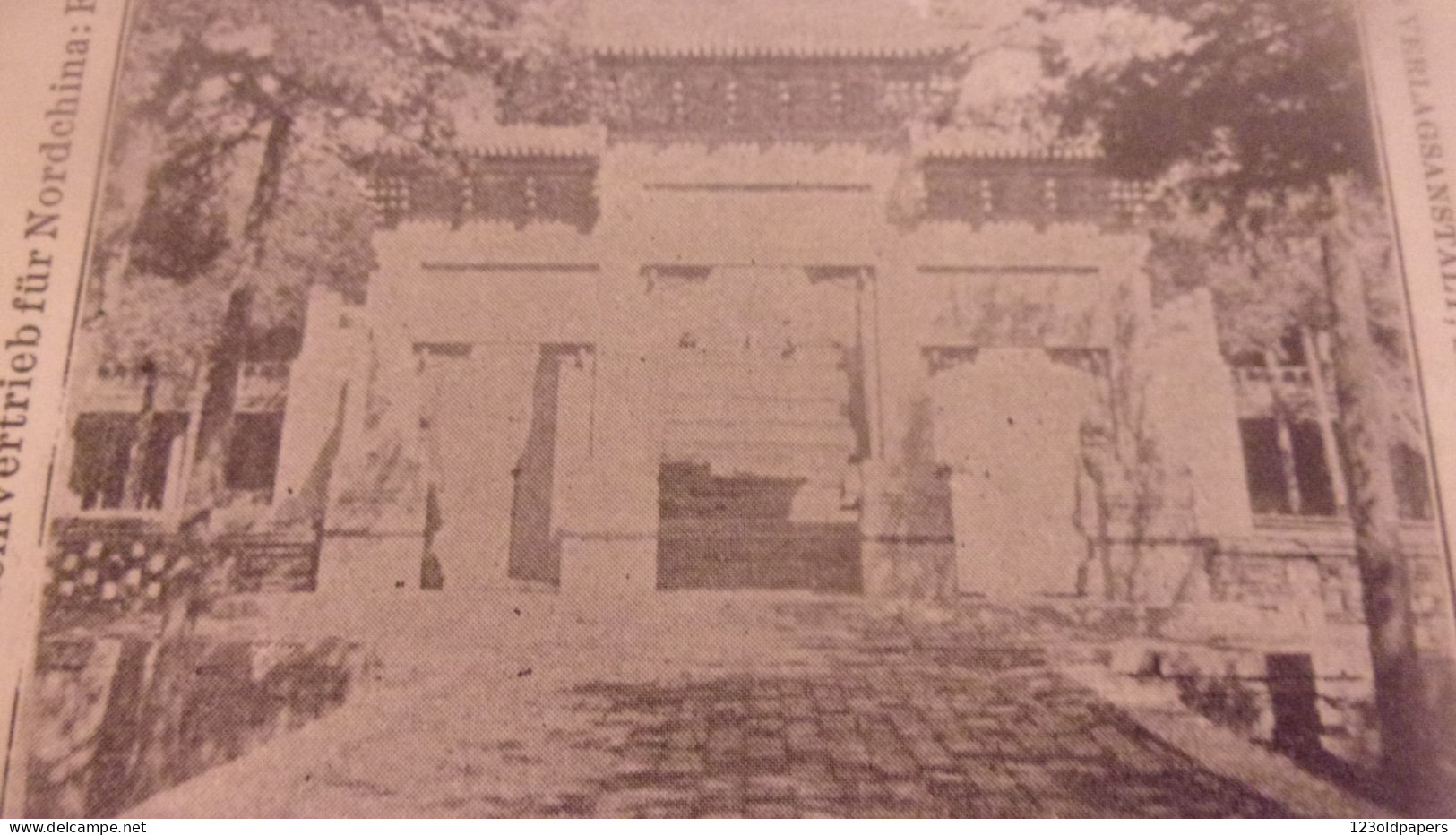 CHINE 1903 Tombstone-Stempel DER WEISSE MARMOR TEMPEL IN PEKING PFEIFER TO FRANCE TIENTSIN CHINA CHINESE PEKIN SHANGHAI