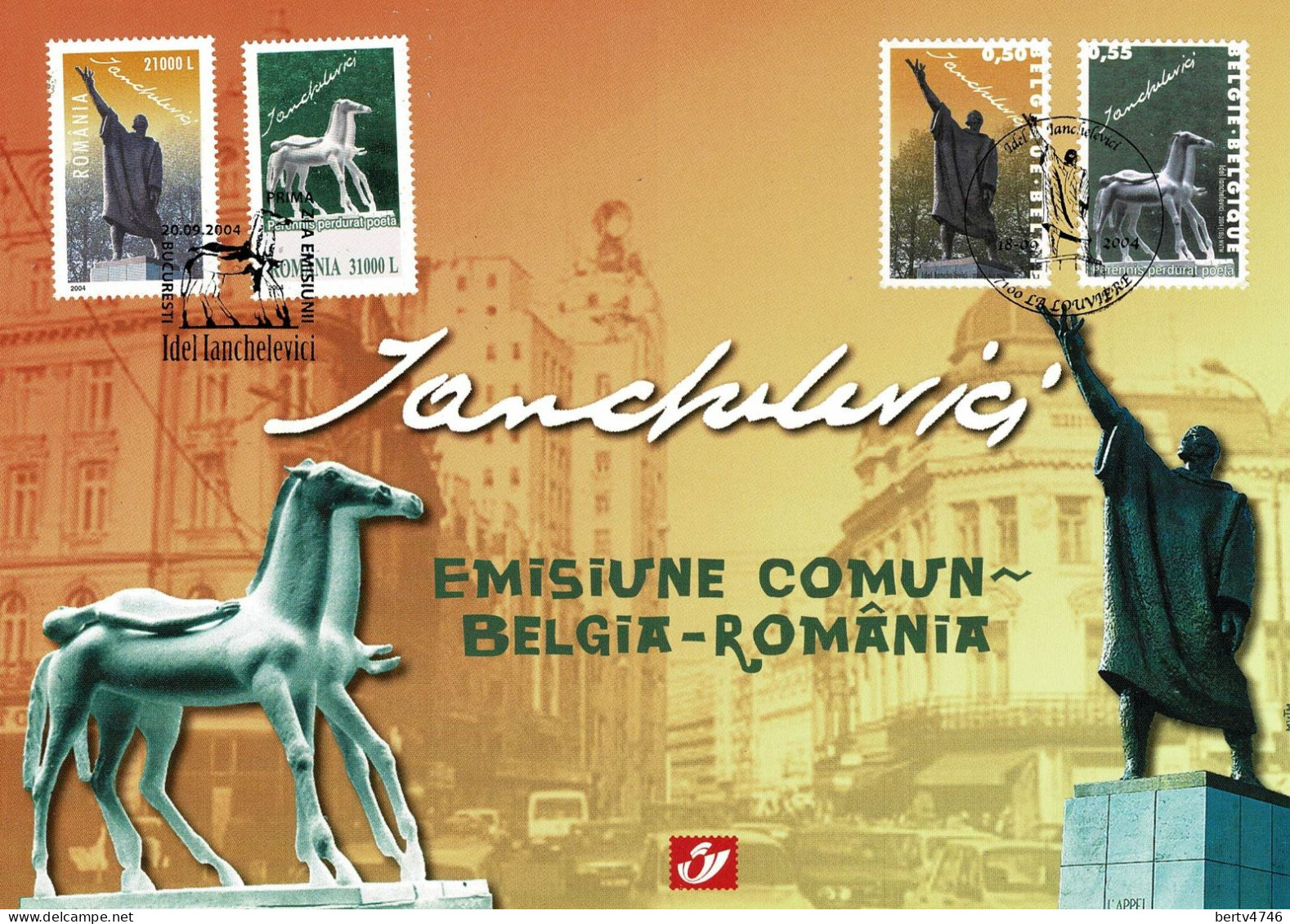 Belg. 2004 - 3308HK België/Roemenië - Belgique/Roumanie - Cartoline Commemorative - Emissioni Congiunte [HK]