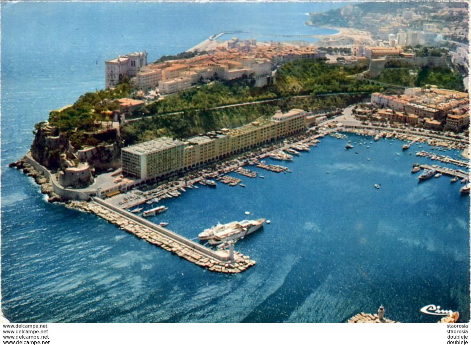 MONACO  Vue Aérienne Le Port Et Le Rocher  ...........  Vue Peu Courante - Porto