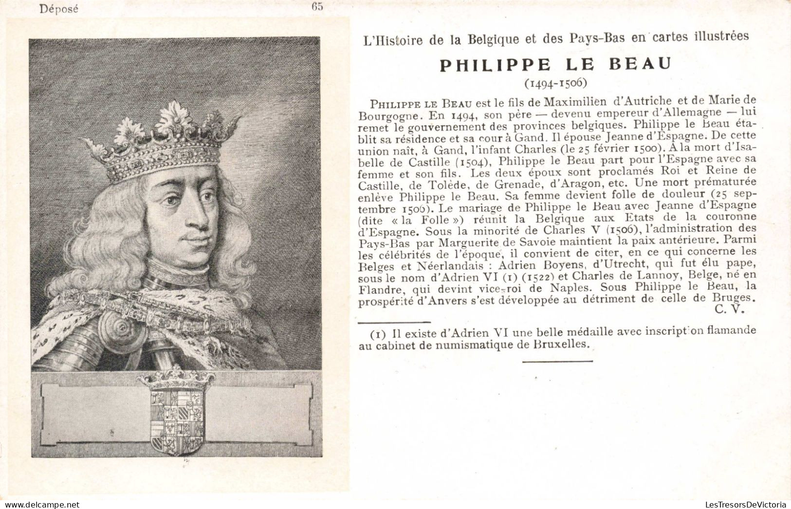 CELEBRITES - Personnages Historiques - Philippe Le Beau - Carte Postale Ancienne - Historical Famous People