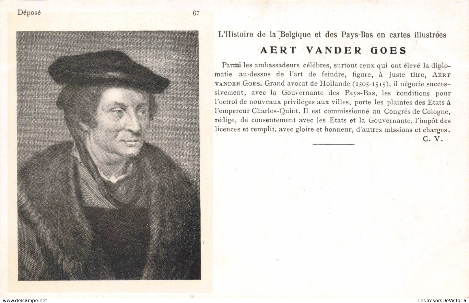 CELEBRITES - Personnages Historiques - Aert Vander Goes - Carte Postale Ancienne - Personnages Historiques